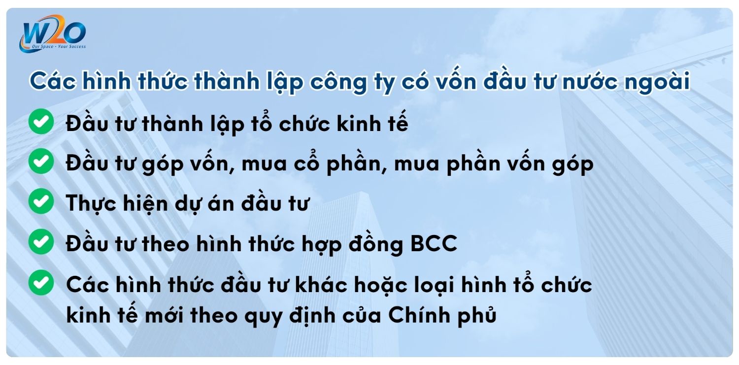 Thủ tục thành lập công ty nước ngoài chi tiết nhất 2025 2 Các hình thức